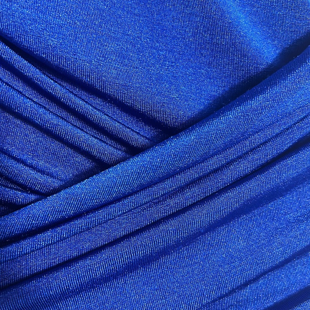 MISHA Kahlia Cobalt silky jersey mini dress size 2 - Picture 6 of 8